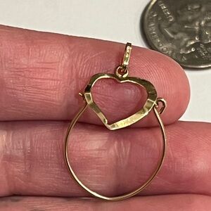 14K gold Vtg charm holder